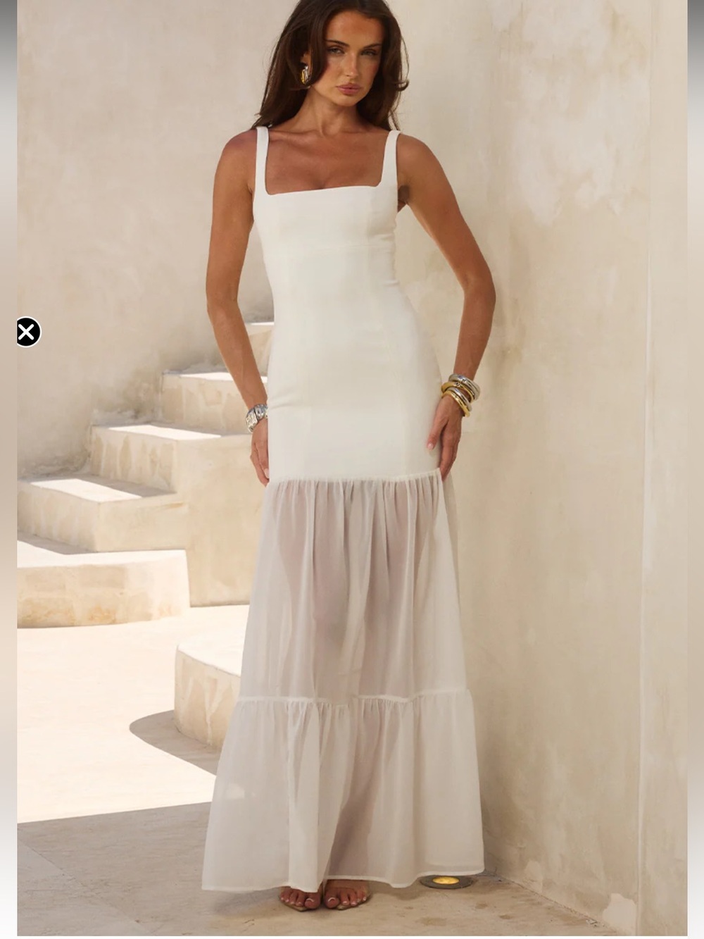 RUNAWAY THE LABEL TAHLIA MAXI DRESS - WHITE